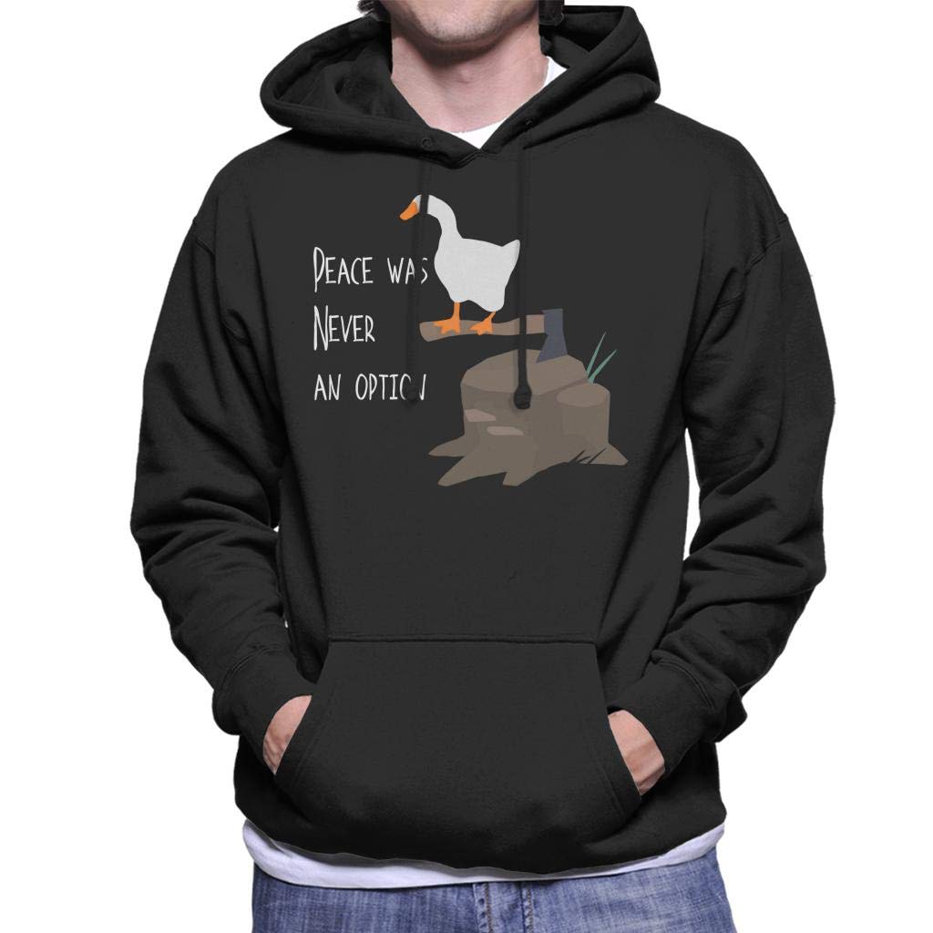 Cloud City 7 Peace was Never an Option Untitled Goose Game Men's Hooded Sweatshirt Black