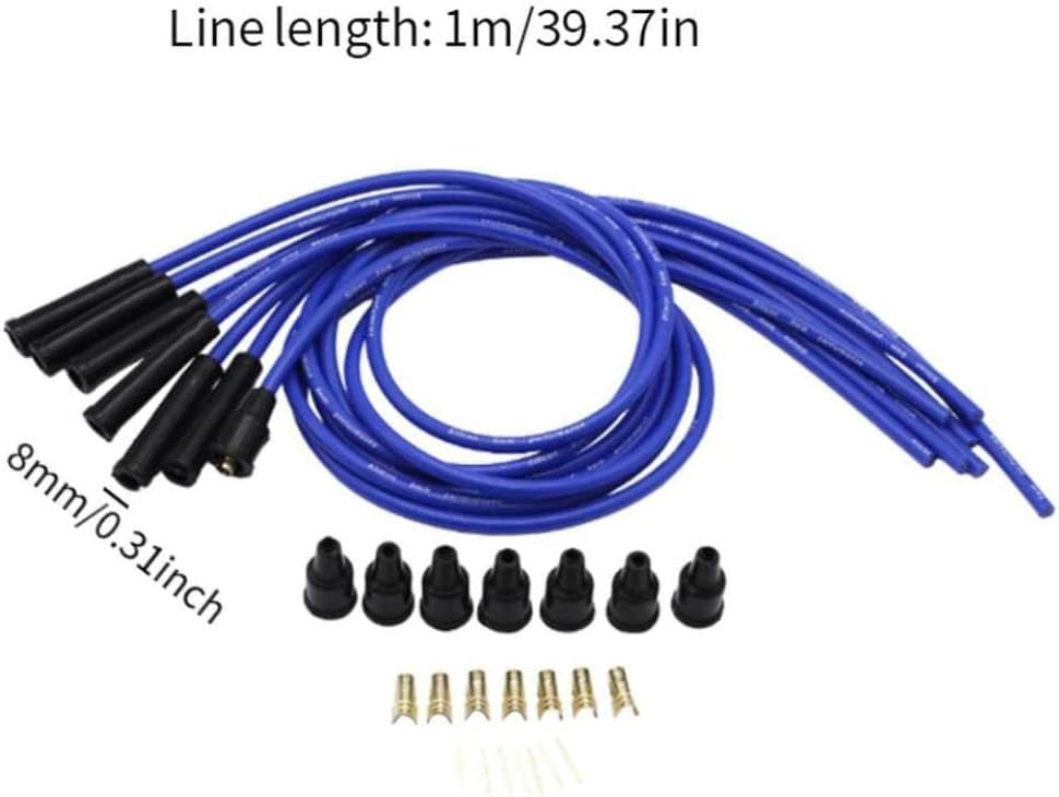 8mm HT Leads Spark Plug Wires For 6 Cylinder Cars Compatible With