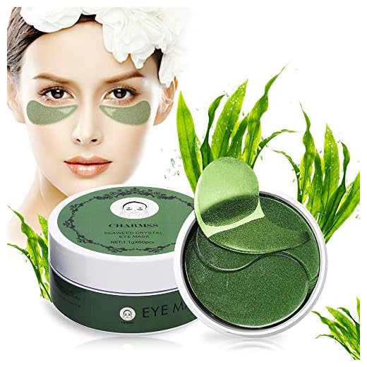Charmss Máscara para los ojos, Máscara para ojos de colágeno, Máscaras antiarrugas para los ojos, Oro Almohadillas para los ojos Anti-envejecimiento, Reduce las bolsas bajo los ojos.(60Pcs) (verde)