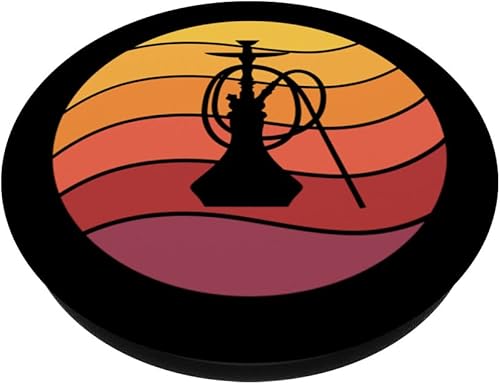 Miniatura 2 de Shisha Retro Sunset Shisha Bar PopSockets Swappable PopGrip