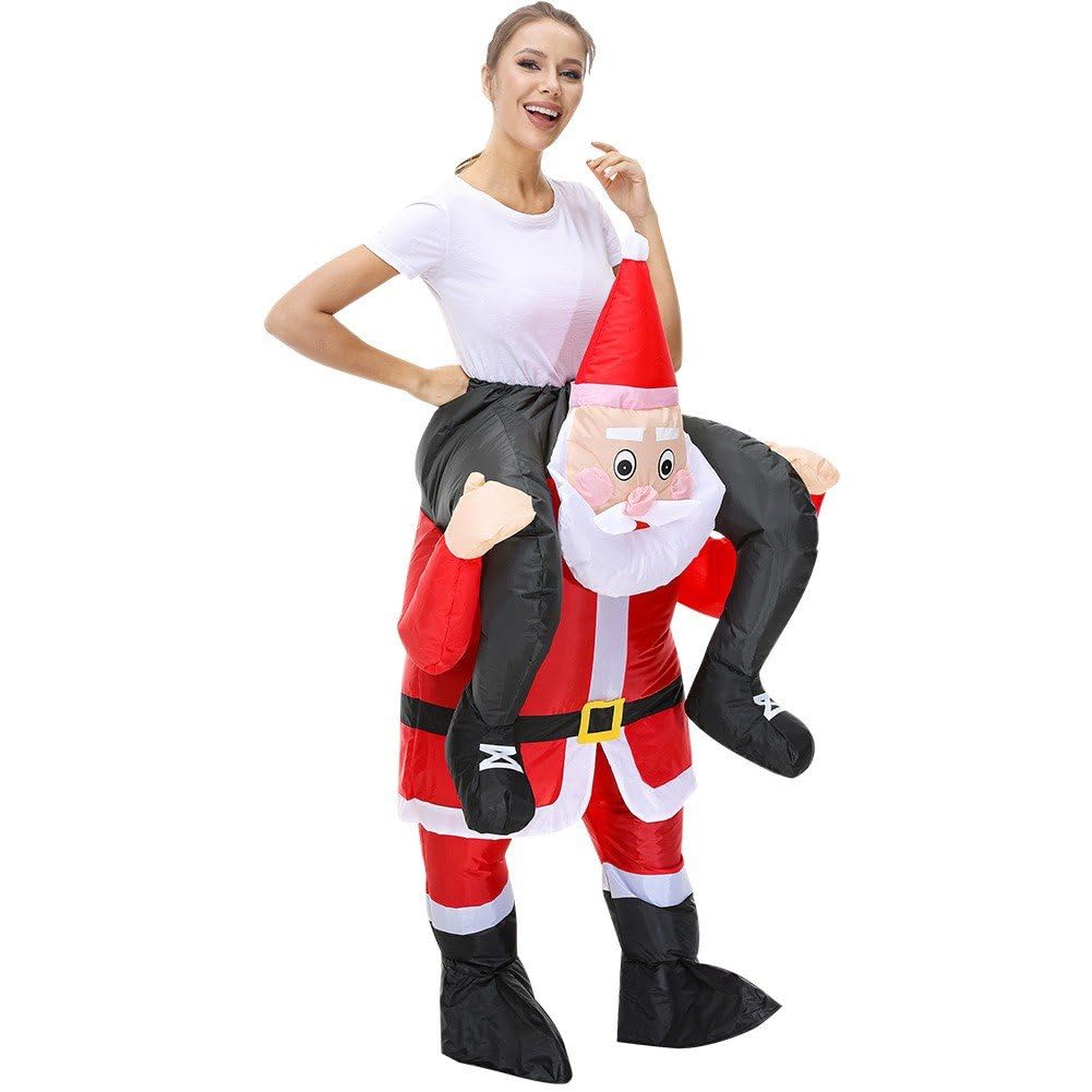 Nadmuchiwany kostium Świętego Mikołaja, nadmuchiwany kostium bożonarodzeniowy, Halloween, Boże Narodzenie, przyjęcie, cosplay, strój dla dorosłych