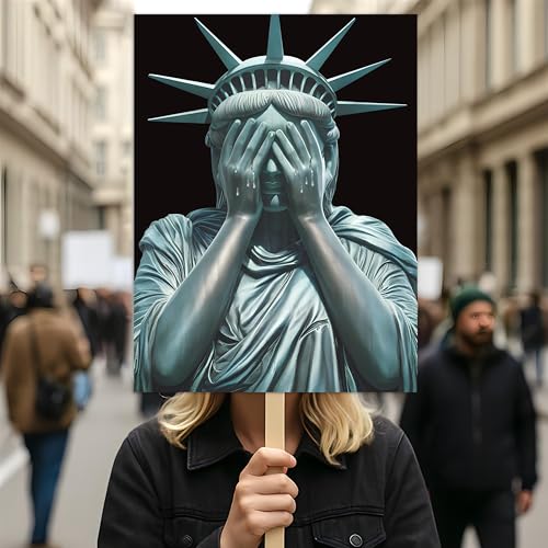 Voila Print No Kings In America Protest Sign, Anti-Trump Resistance, Political Activist Poster, Rally Sign, Resist Fascism Protest Poster