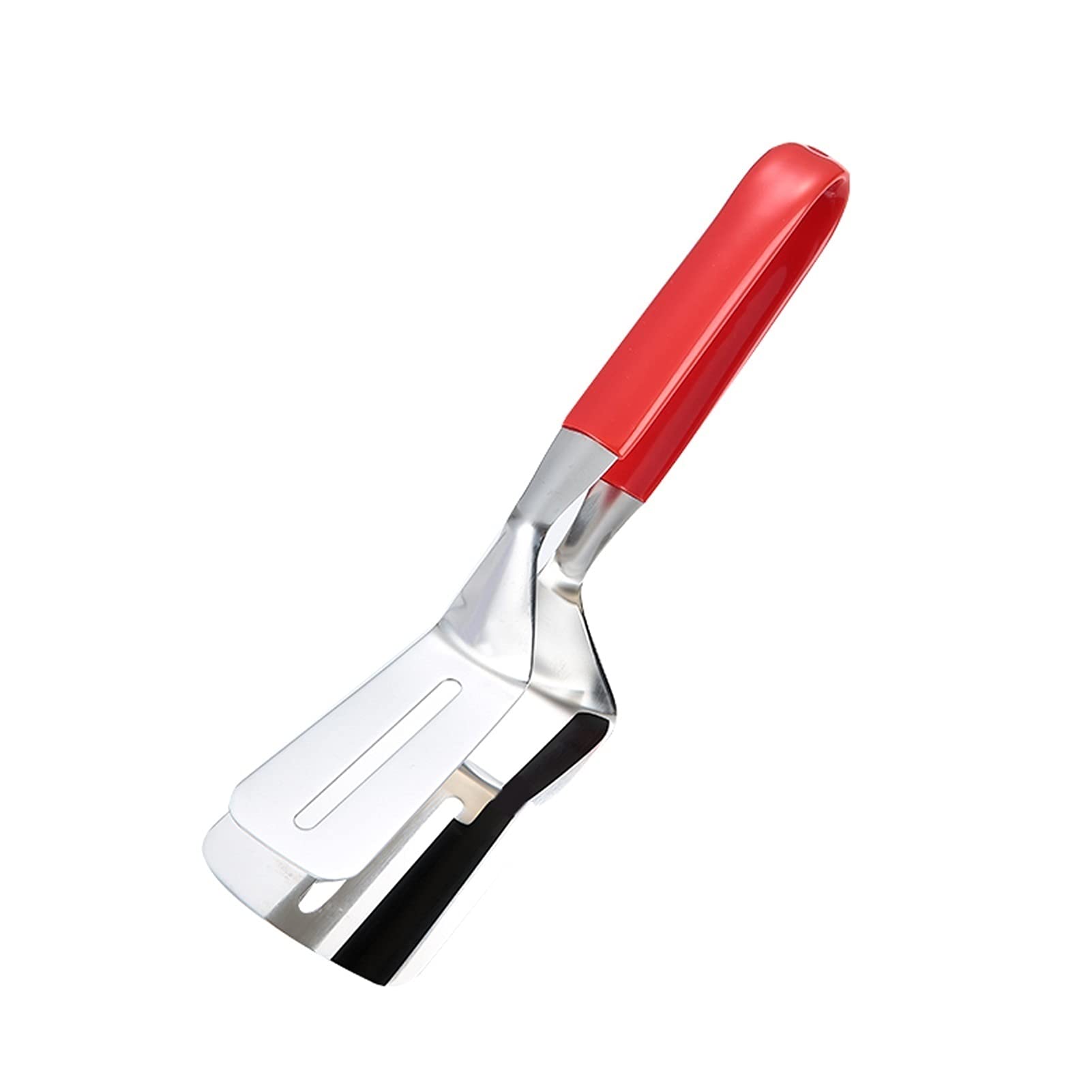 ACiyD Kitchens Tongs Edelstahl-Küchenzange Anti-Verbrühung 10,2-Zoll-Speisewender-Zange for Fischsteak Pfannkuchen BBQ (Rot) Grillzange (Size : 1pack) (Red 1pack)