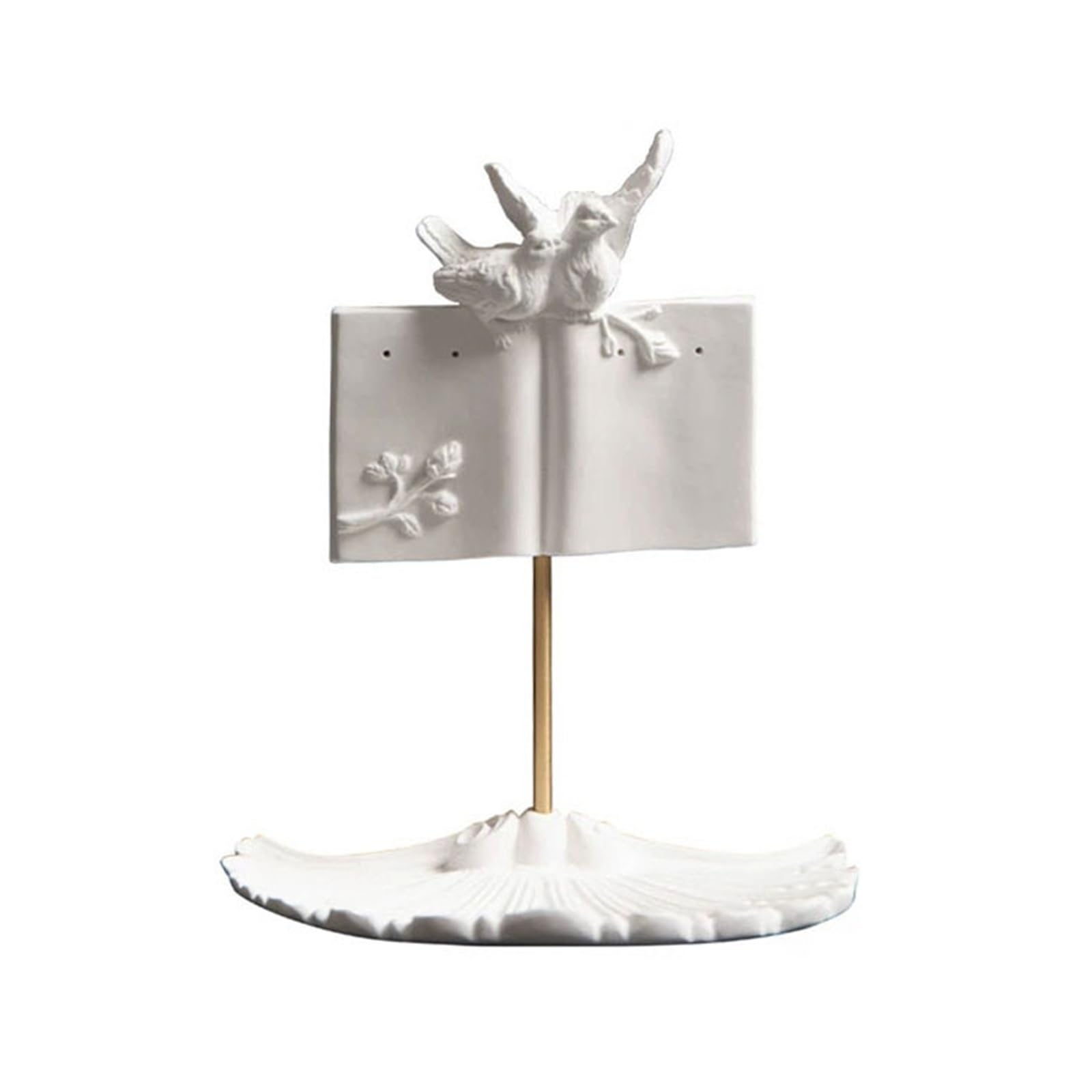 Stojak na biżuterię Gypsum Metal Earring Holder with Scalloped Tray Stojak na naszyjnik