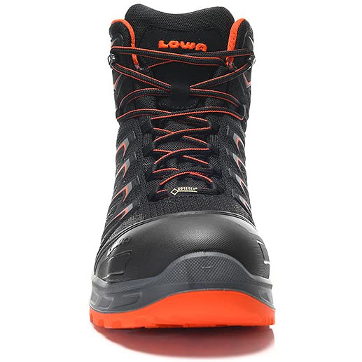 Buty ochronne S3 "LARROX WORK GTX BLACK MID", czarny, szary, pomarańczowy, 47 EU