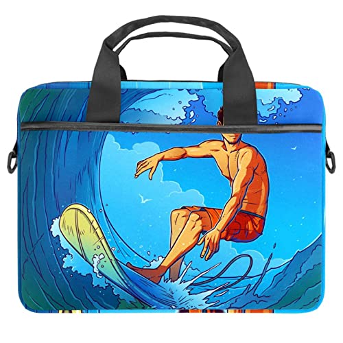 Sacoche pc portable 13-14 pouces Bleu Surf Hippopotamus