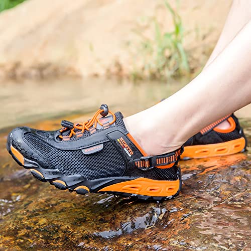 Image of HUMTTO Men's Amphibious Water Shoes - Hiking Sandals for Men Outdoor Water Sandal Closed Toe Non-Slip River Shoes Summer Quick Drying Aqua Shoe