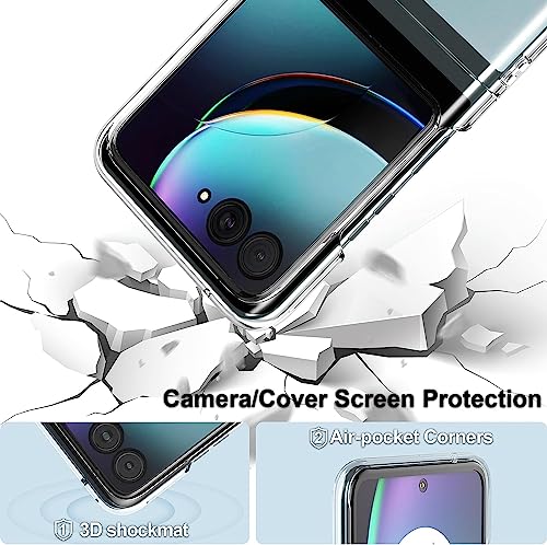 Image of Lustree Motorola Moto Razr 40 Ultra 5G Back Cover Case - Ultra Premium 360* Protection Hard Polycarbonate Lightweight Case Full Body Protective Back Cover Case (Clear)