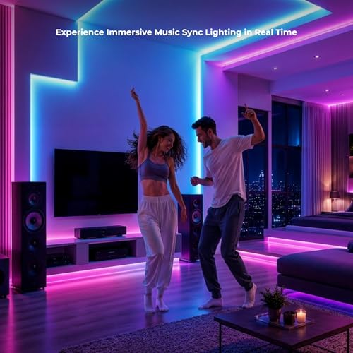 Image of APEX LIGHT RGBIC + W Smart LED Strip Light | Multi-Color RGBIC + 6000K Pure White LEDs | Alexa & Google Compatible | Music Sync with Dynamic Modes | App Control | 1 Year Warranty