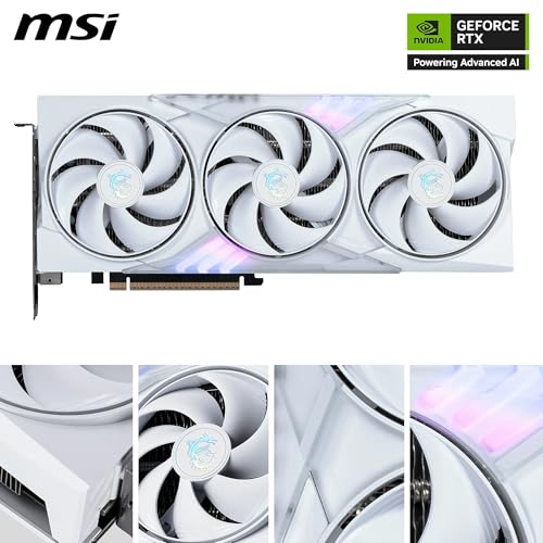 Image of MSI GeForce RTX 5060 Ti 16G Gaming Trio OC White - 12GB GDDR7 (28Gbps /128-bit), PCIe 5, Boost: 2647 MHz, HDMI 2.1b, DisplayPort 2.1b