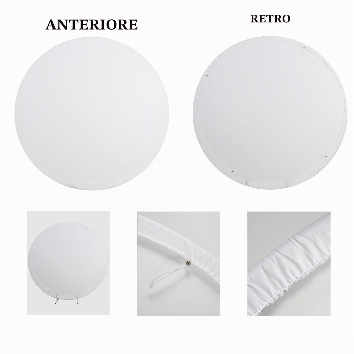 Aoihrraan 200cm Diametro Felice Compleanno Rotondo SfondoScuro blu navy blu astratto acquerello fotografia sfondobambini compleanno festa arredamento forniture bambino adulti ritratto foto prop