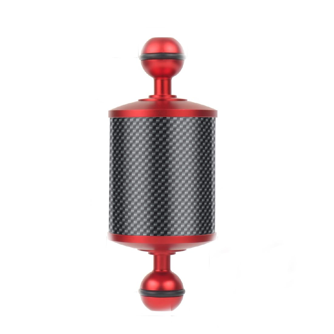 Bras flottant en fibre de carbone de 60 mm de diamètre amélioré pour appareil photo DSL 12,7 cm, 20,3 cm, double rotule, plateau pour appareil photo DSL Accessoires de plongée sous-marine