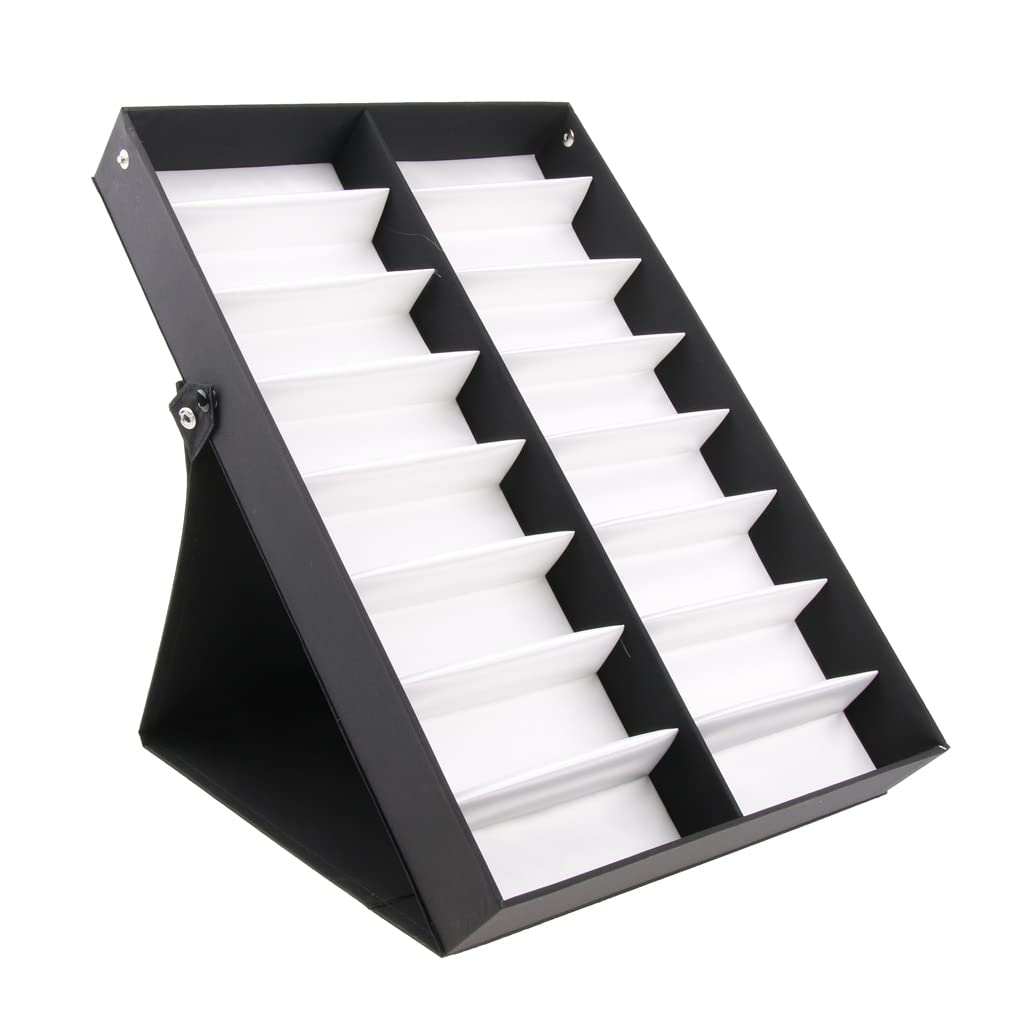 Estuche para Anteojos Caja de Almacenamiento for anteojos con 16 Ranuras, Estuche for exhibición de Joyas, Estuche for anteojos, Estuche for Gafas de Sol