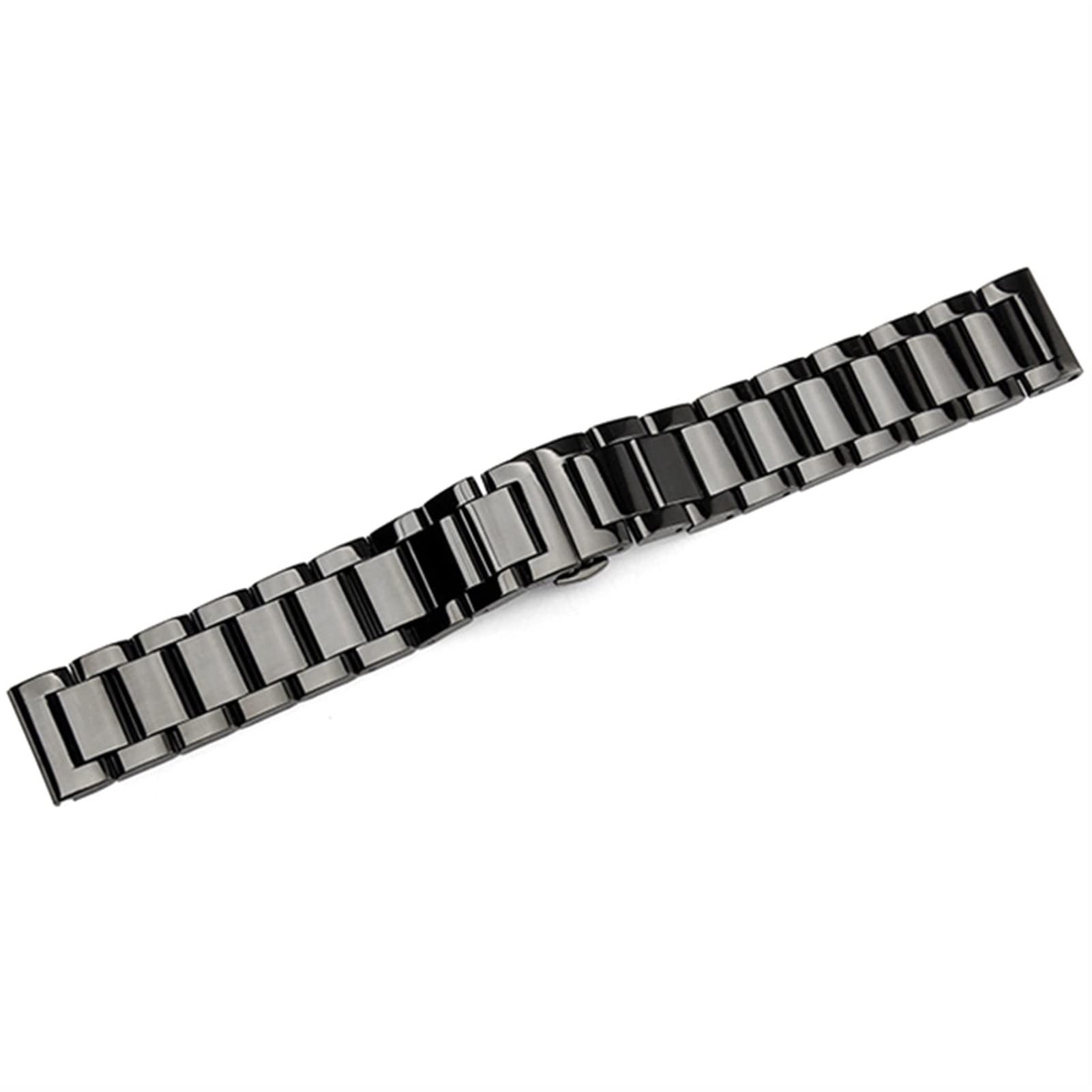Pasek do zegarka ze stali nierdzewnej 18mm 20mm 22mm 24mm pasek do zegarka metalowy pasek do zegarka dla kobiet paski do wymiany zegarków męskich (polerowany zwart 24mm)