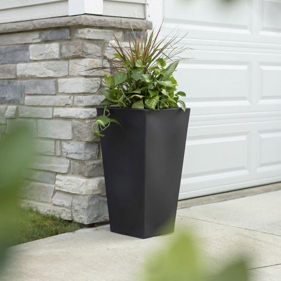 Gardenix Decor Global Trade & Utility Products Fibreglass Garden Big Size Gamla Planter Suitable for Indoor Outdoor and Gardening, Size:- Height: 18 Inch, Width: 14 Inch, Length: 14 Inch, Black (B0D4J2CGSS) Amazon Price History, Amazon Price Tracker