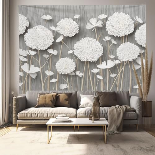 Tapisserie murale grain de bois moderne avec motifs fleurs rétro