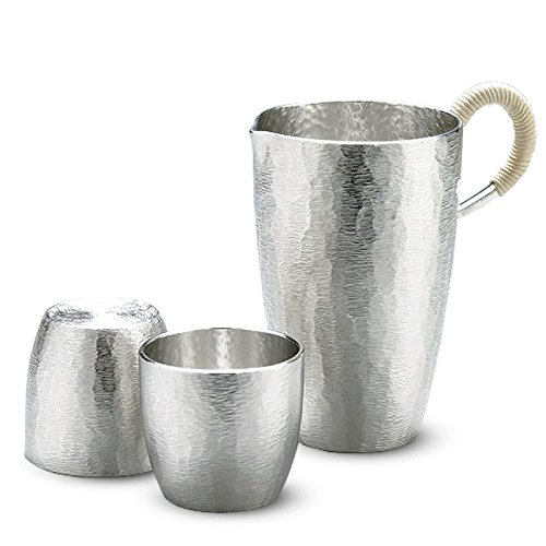 Amazon｜大阪錫器 おしゃれ 錫 日本酒 24-13 酒器セット 銀 ちろり