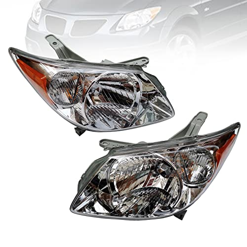 NTNOEA Headlight Set For 2005-2008 Pontiac Vibe Wagon Left and Right With Bulb 2Pc
