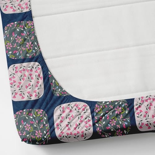 Image of Jashan All Season Comfort Elastic King Size Fitted bedsheets with 2 Pillow Cover |King Size bedsheets |100% Glace Cotton |Fitted bedsheet Cotton King 72 inch x 78 inch inche Wrinkle Free Bedsheet, Multi-16