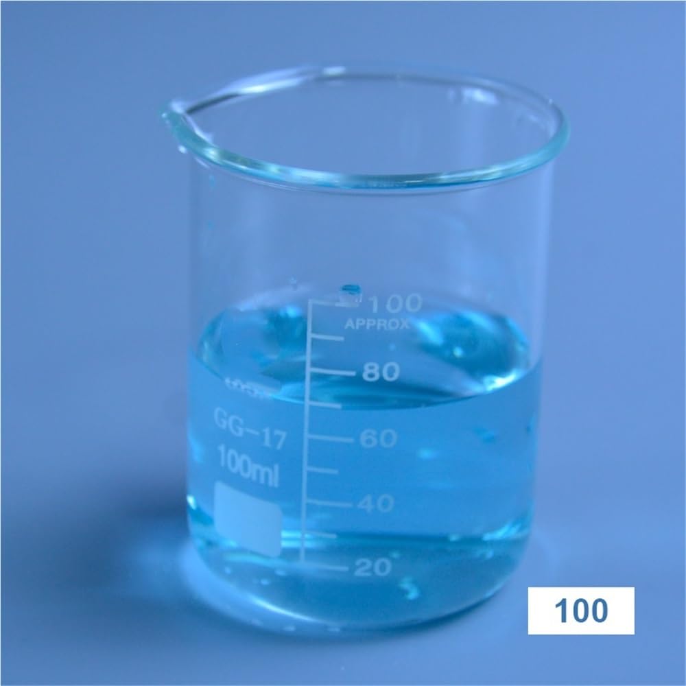 Vaso de precipitados de Vidrio de borosilicato G3.3, de 5 ml, 10 ml, 25 ml, 50 ml, 100 ml, 150 ml y 200 ml, de Pared Gruesa para Laboratorio de química (250) (100)