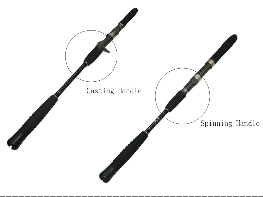 Caña de Pescar Telescópica,Caña para Mar Jigging Lenta caña de Pescar 1.68m .8m alimentación 5kg Océano Barco Carbono Caña 80-200g100-250g por el mar Rod