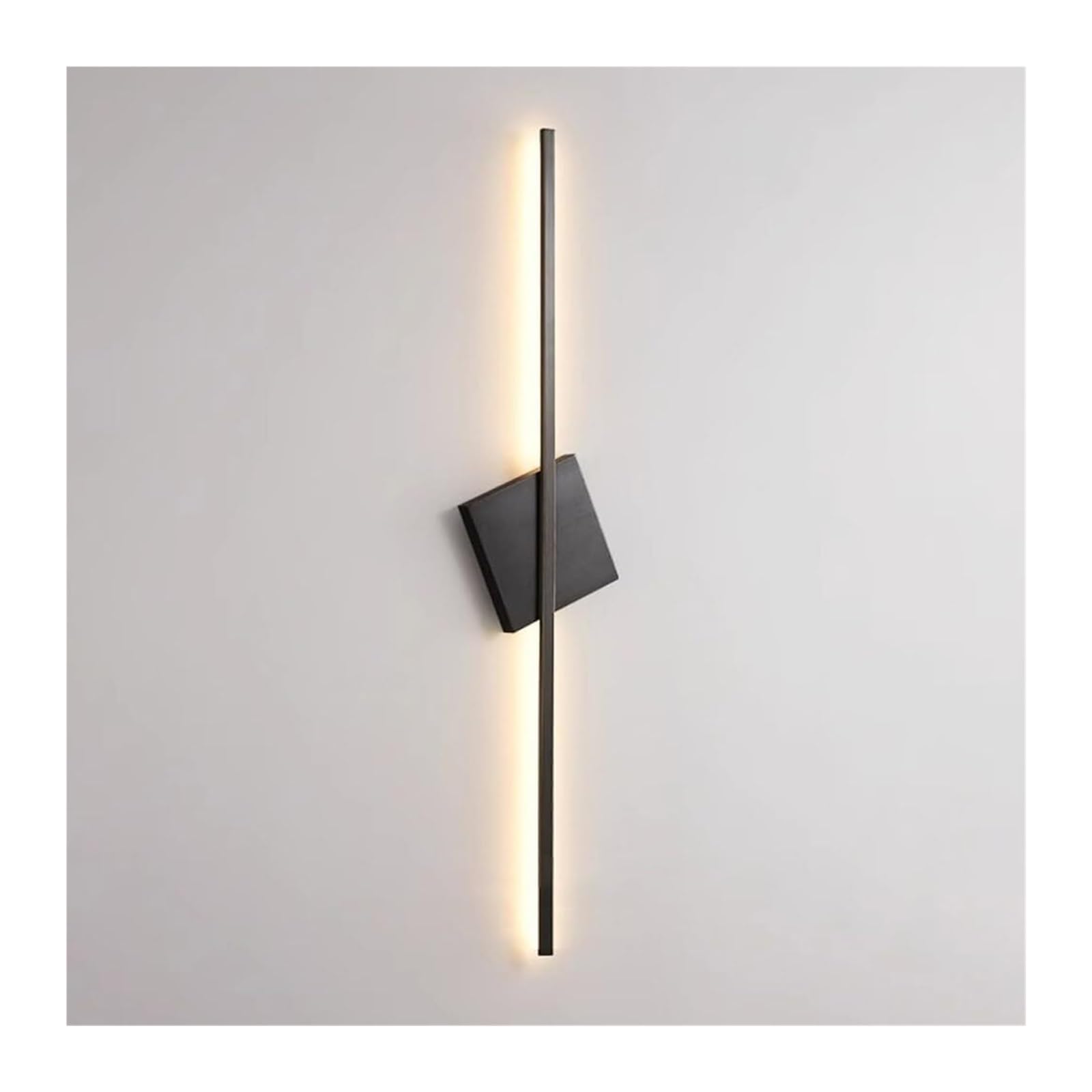 długie kinkiety paskowe, Mosiężny kinkiet liniowy 23,6 cala Regulowany LED 3000K-6000K(Dark)