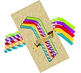 Silly Straws Silicone Reusable 5 Pack Drinking Straws