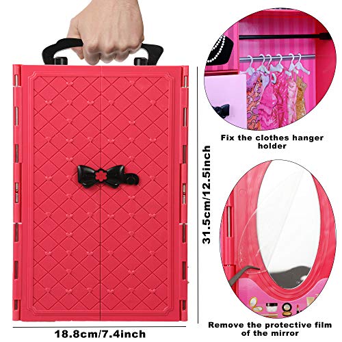 150 Pack Doll Closet Wardrobe Set Contain 19 Pack Complete Clothes And 131 Pieces Doll Accessories - Wardrobe, Shoes, Necklace, Bags And More For 11.5 Inch Doll #TOP1