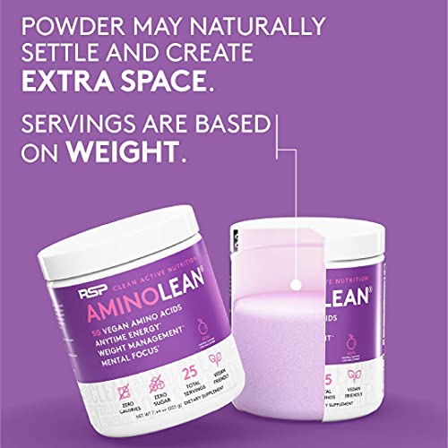 RSP Vegan AminoLean – Pré-treino natural com BCAAs veganos, AminoEnergy, Gerenciamento de peso, Recu