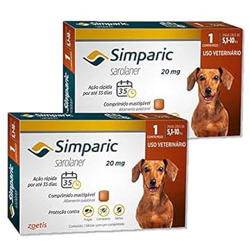 Simparic Antipulgas 5,1 A 10kg – Kit 2 Unidades