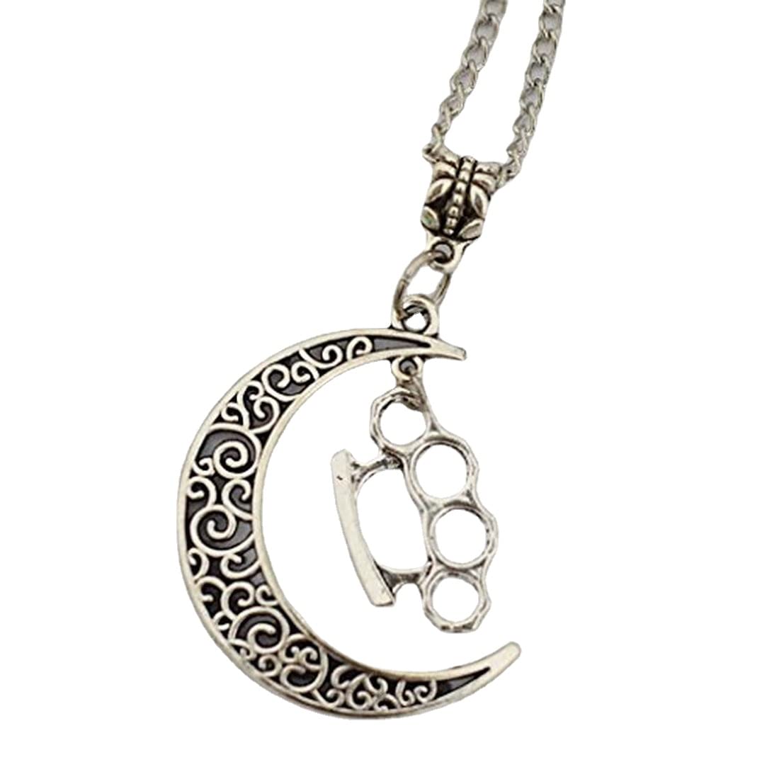 DtsangCharm Cresent Moon Knuckles Necklace Knuckle Necklace , Punk, Gothic Knuckle Neckakce