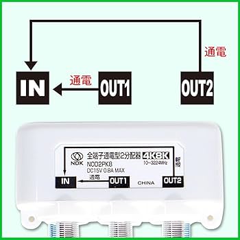 Amazon | 二幸電気工業 アンテナ分配器 2分配 ( 4K 8K BS CS