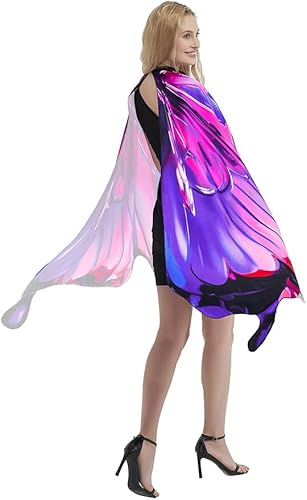 Miniatura 6 de SunnyLisa Alas de mariposa para mujer, disfraz de hada de mariposa de Halloween, antena de diadema y máscara de mariposa, juego de cosplay