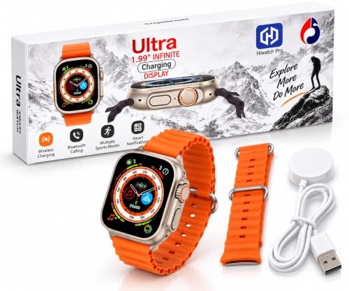 Image of T800 Smart Watch for Men & Women, 1.99 inch Large Infinite Display, Bluetooth Calling, Multiple Sports Modes, Heart Rate Monitoring, IP67 Water Resistant, Smart Notifications