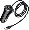 3.4A Car Charger Adapter for Samsung Galaxy Z Flip 7Z Fold 7S25 EdgeS24 UltraS23S22S21 5GS20S9S8,Google Pixel 9 Pro Fold8Pro8a877a6a654,USB C Car Plug with 3ft Type C Charger Cable