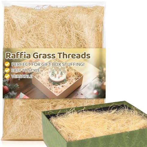 Sukh Raffia Grass Threads 5.3OZ - Shred for Gift Wrapping Easter ...
