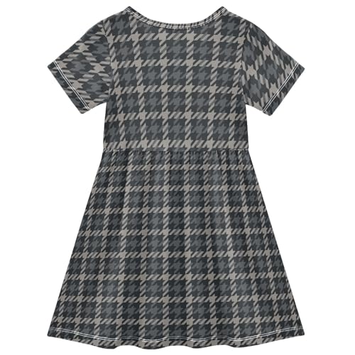 Toddler Girls Summer Short Sleeve Dress - Casual Sundress A-Line Playtime Dresses 2T-8T2