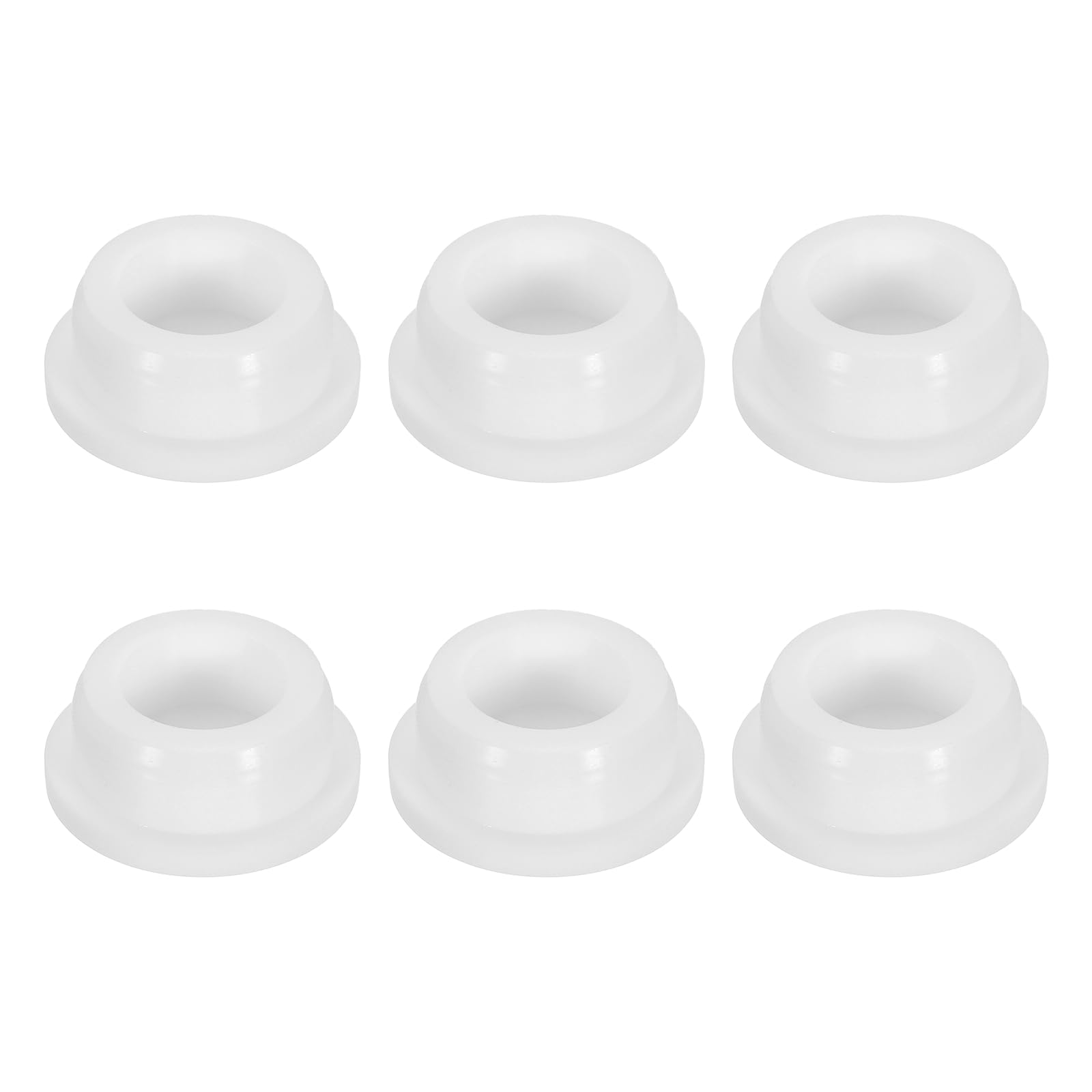 sourcing map 6 Pieces White Plug Holes, Waterproof Rubber Button Plug for 27mm / 1.1" Hole Bottles Pipes End Caps Round Sealing Plugs Flexible Rubber Stoppers