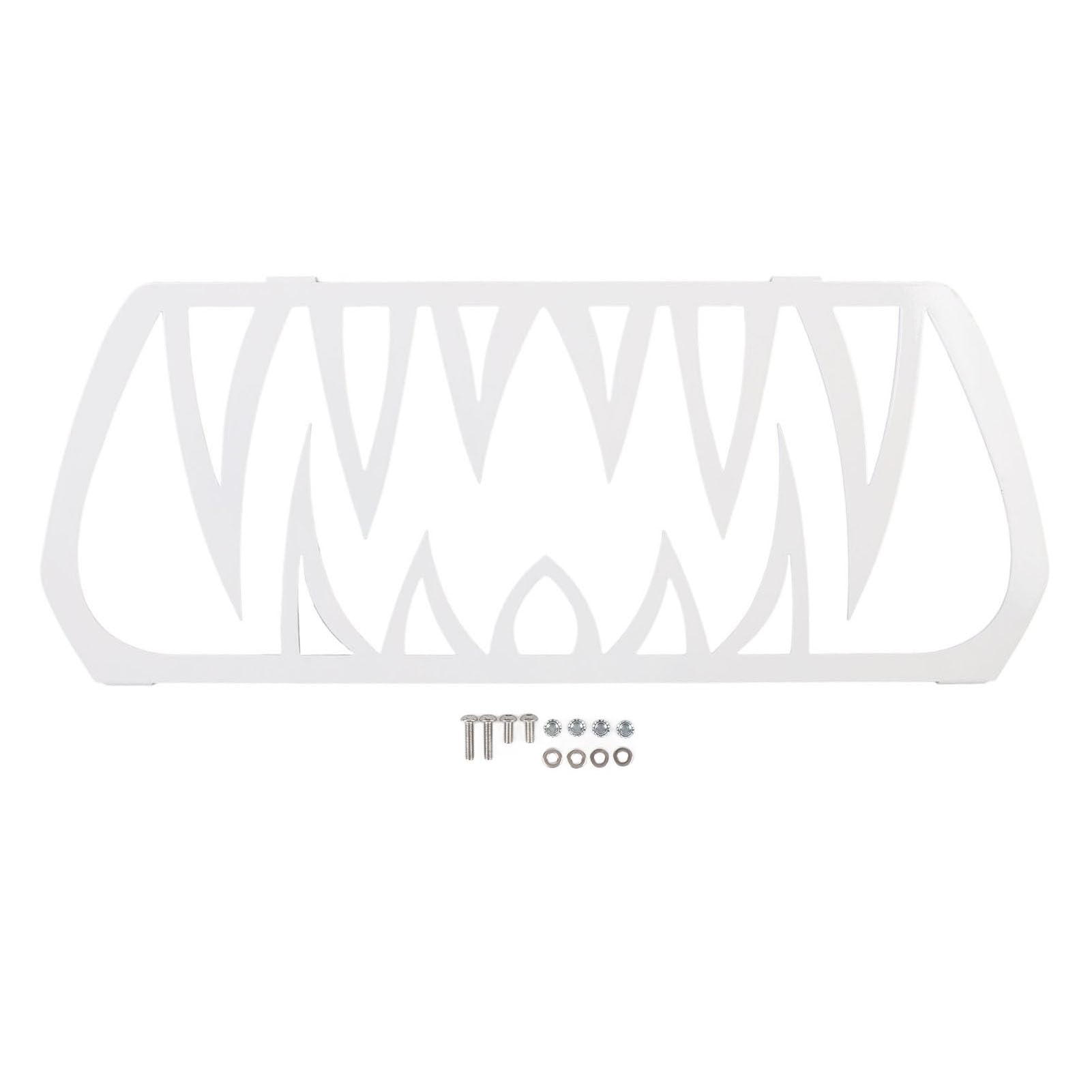 Dioche Ryker Insert de Dents de Calandre Avant en Aluminium avec Revêtement en Poudre, Aspect Cool, Antirouille et Léger pour (WHITE)