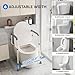 Loyoda Toilet Safety Rails Medical Steel Sturdy Toilet Handle Height-Adjustable Leg Provides Support for Seniors, Disabled and Pregnant Women