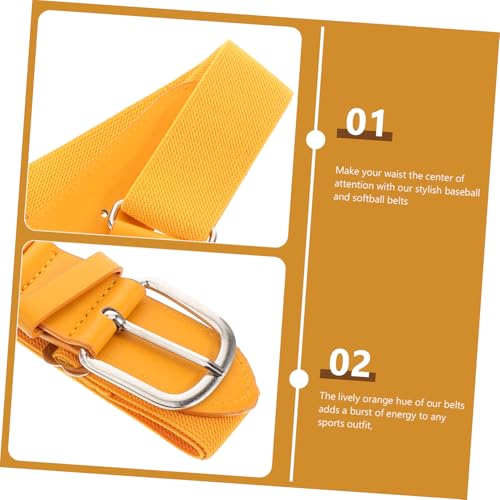 Boys and Girls Adjustable Elastic Softball Belt Vibrant Orange Baseball Belt for Youth Sports Uniforms for Boys and Girls for Growing Teens3