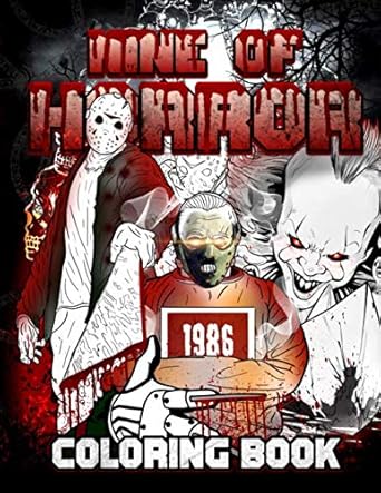 Nine of Horror Coloring Book: Freak of Horror with Terrifying Monsters ...