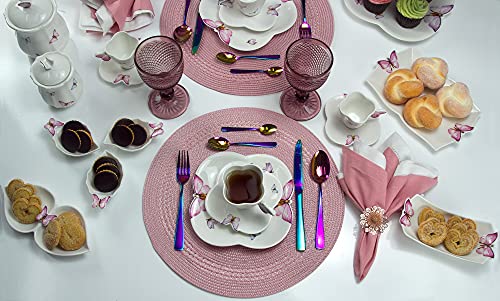 POTE PORCELANA C/TAMPA BORBOLETAS 350ml