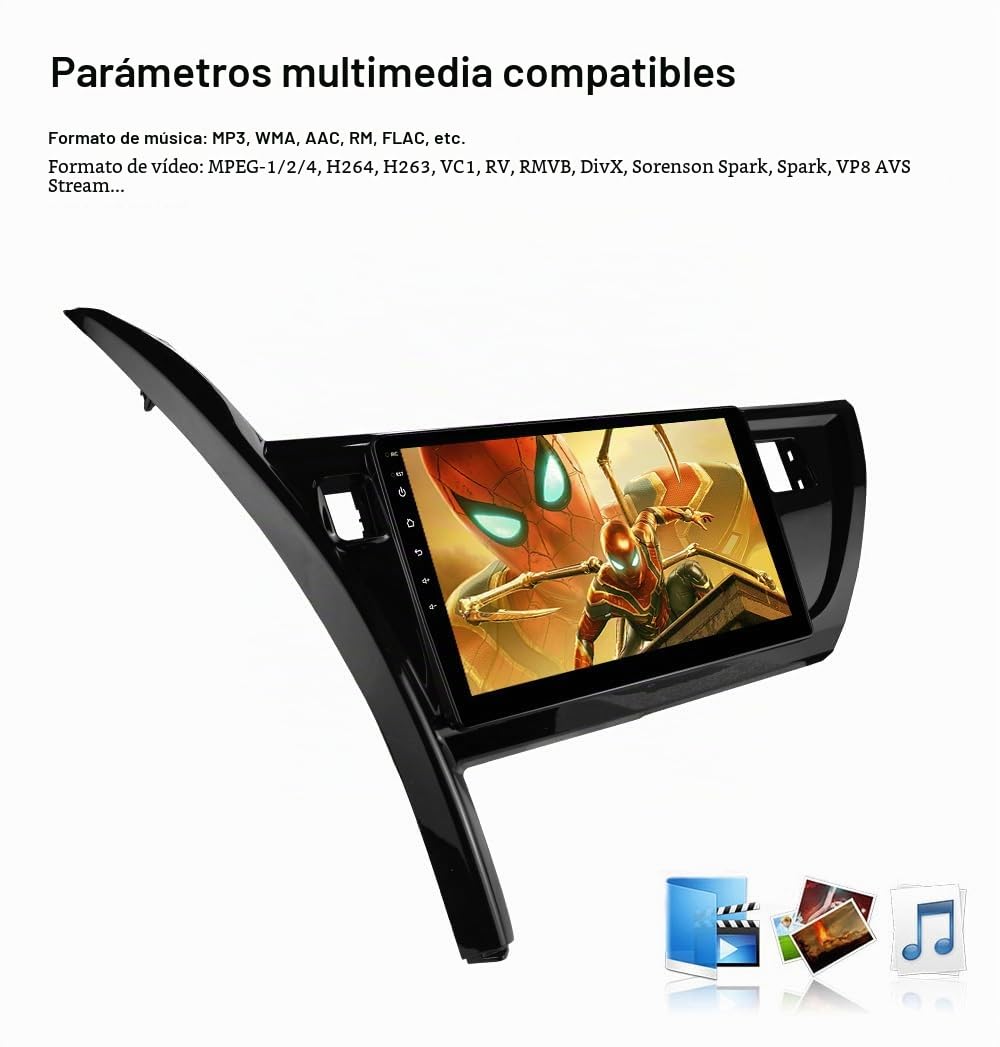 Ossuret Autoradio para Toyota Corolla Auris 2013-2016 (Volante a la Izquierda), 10.1 Zoll Android 14 Pantalla Táctil 2+32GB Navegación GPS con Carplay Android Auto WiFi Bluetooth USB