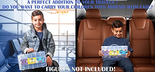 Ash Brand Action Figures Case Organizer With Ebook Stop Looking! Get The Ultimate Beautiful Plastic Toy Box Storage Bin Fits Up To 144 Anime Figure-Toys Not Included #TOP6