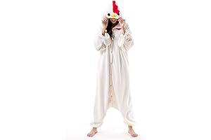 Unisex Adult Onesie Chicken, Novelty Animal Pajama Cosplay Onesie