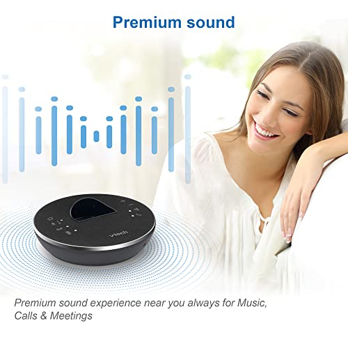 Image of VTech LS6381-2 Bluetooth Speaker with Echo Cancellation, Noise Reduction, Music Streaming, PC /Landline /Cellular Calls, Paired with DECT6.0 Cordless Handset, Answering System, Smart Call Blocker,Black