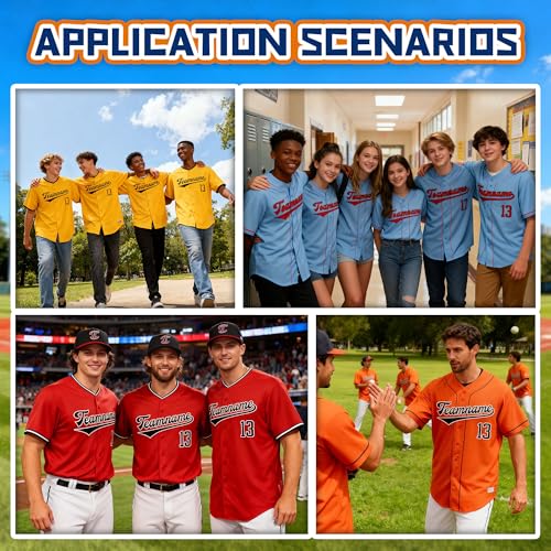 Camiseta personalizada de béisbol para hombres y mujeres miniatura 2