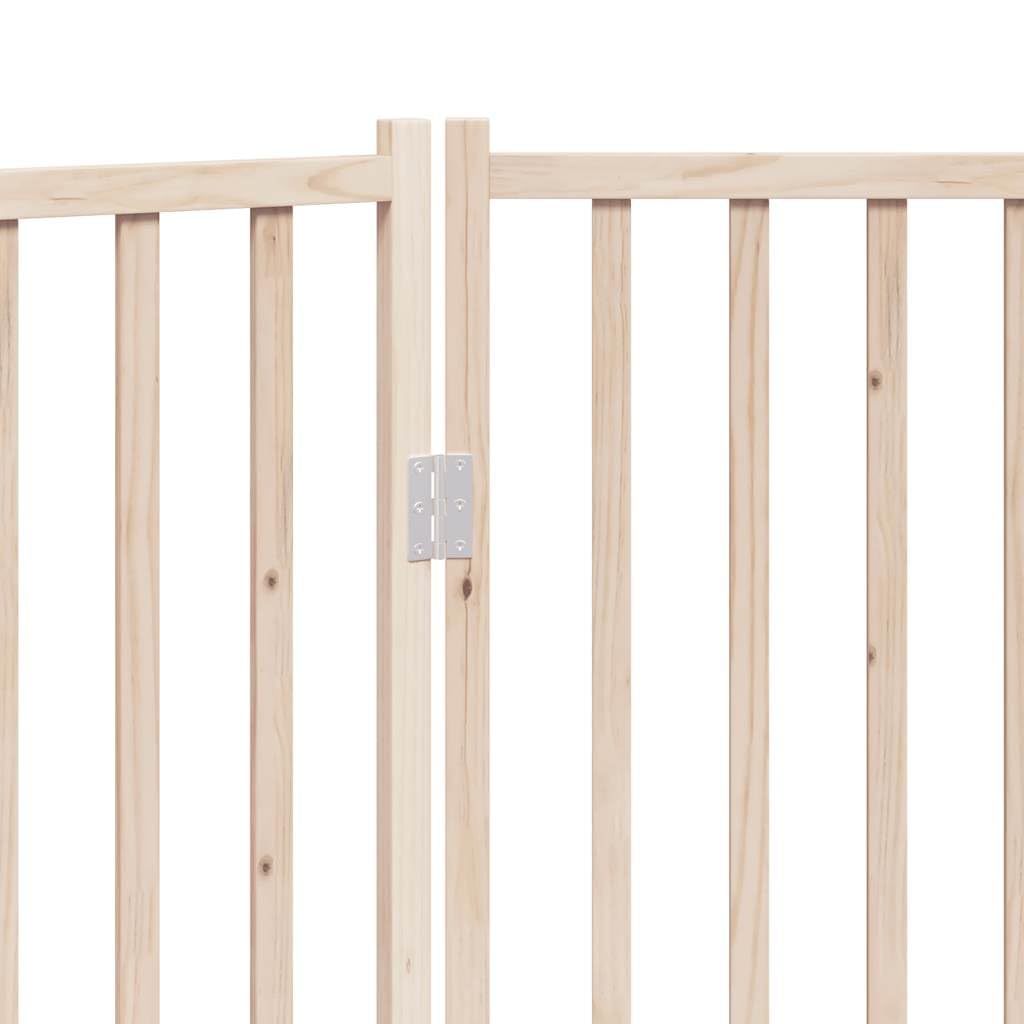 vidaXL Cancelletto per cani pieghevole a 3 pannelli 150 cm in legno massello di abete