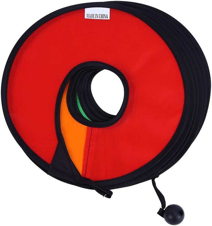 Colorful Wind Spinner for Garden Decor | 140cm Foldable Spiral Windmill | Auto - Rotating Tent Decoration for Camping/Yard/Party | Lightweight Nylon Fabric